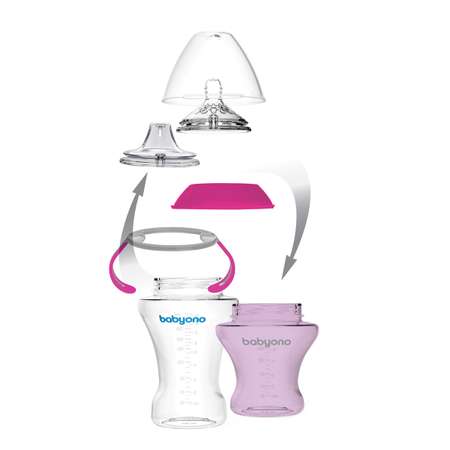 Поильник Babyono Natural 180 мл 1 шт. в ассортименте