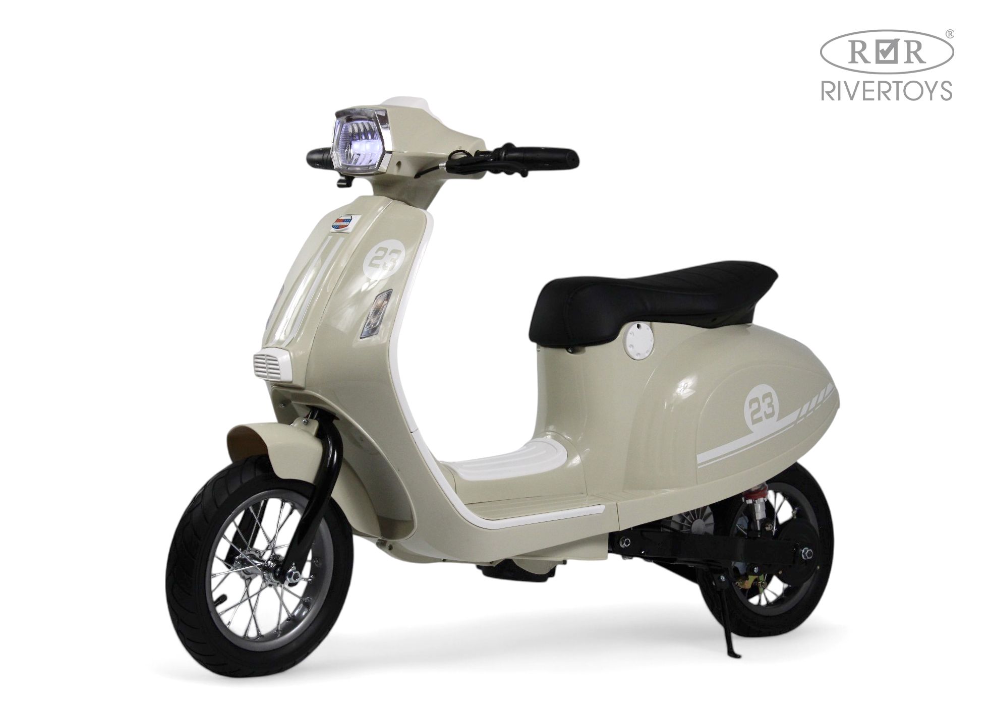 Электромотоцикл RIVERTOYS A111AA-MOTO-BEIGE - фото 1