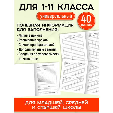 Дневник школьный Prof-Press 40 листов