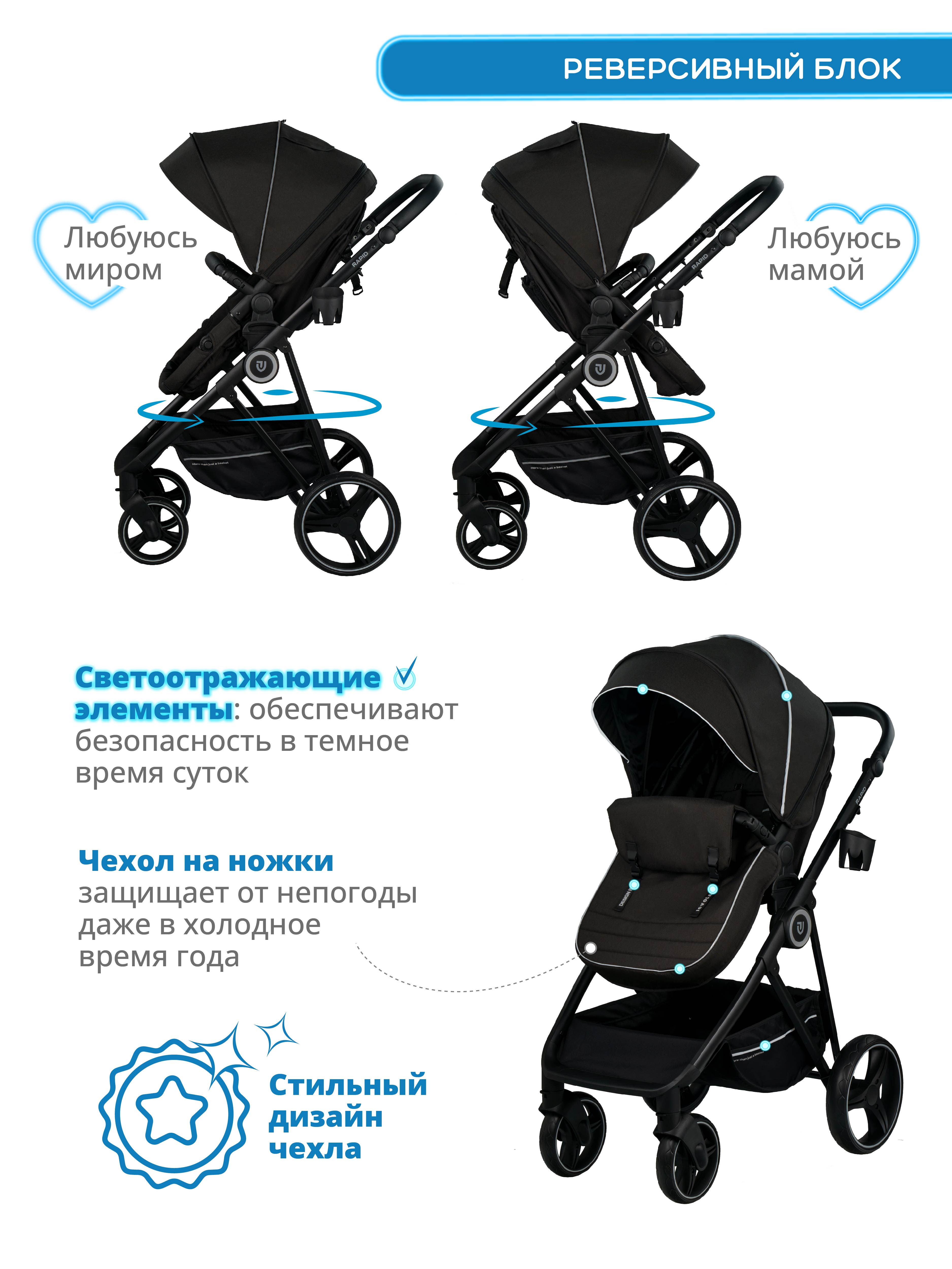 Коляска трансформер JOVOLA RAPID - фото 5