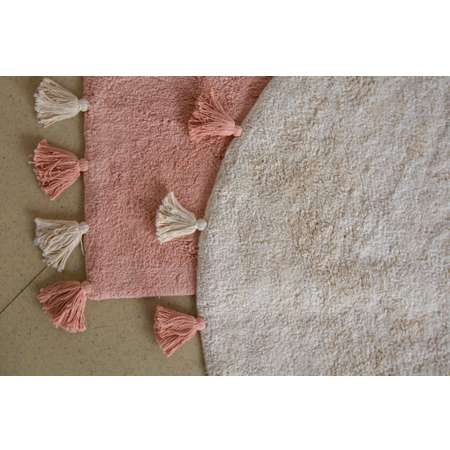 Хлопковый ковер Lillaland COLORFUL WHITE PINK