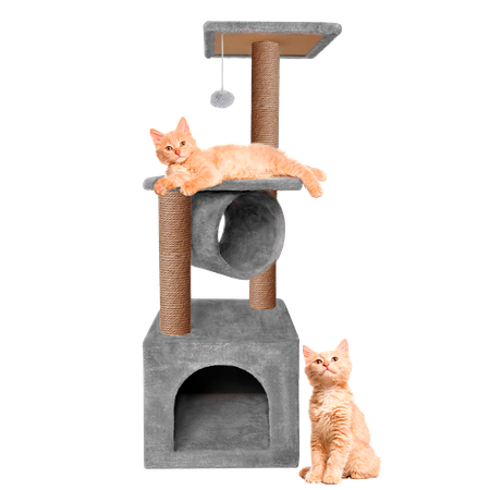 Домик для кошки с когтеточкой Pet БМФ Серый