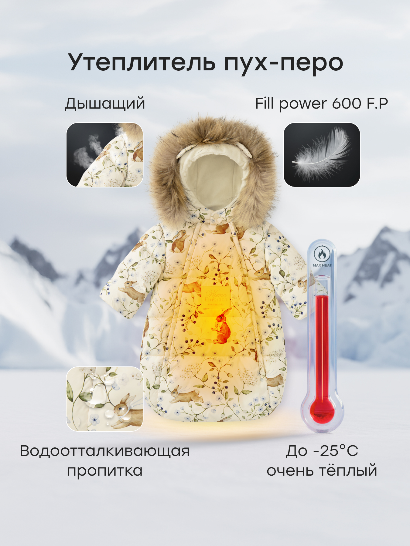 Конверт в коляску Happy Baby белый - фото 3