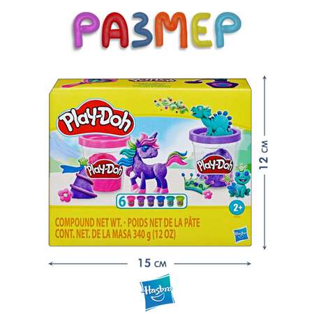Масса для лепки Hasbro Play-Doh Блестящая коллекция 6 цв.