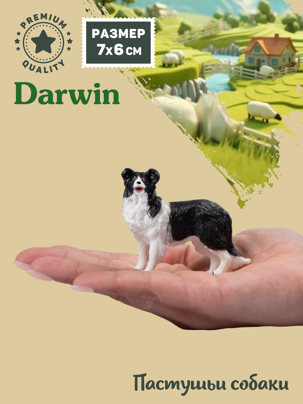 Фигурка DARWIN Собака Бордер-колли - фото 2