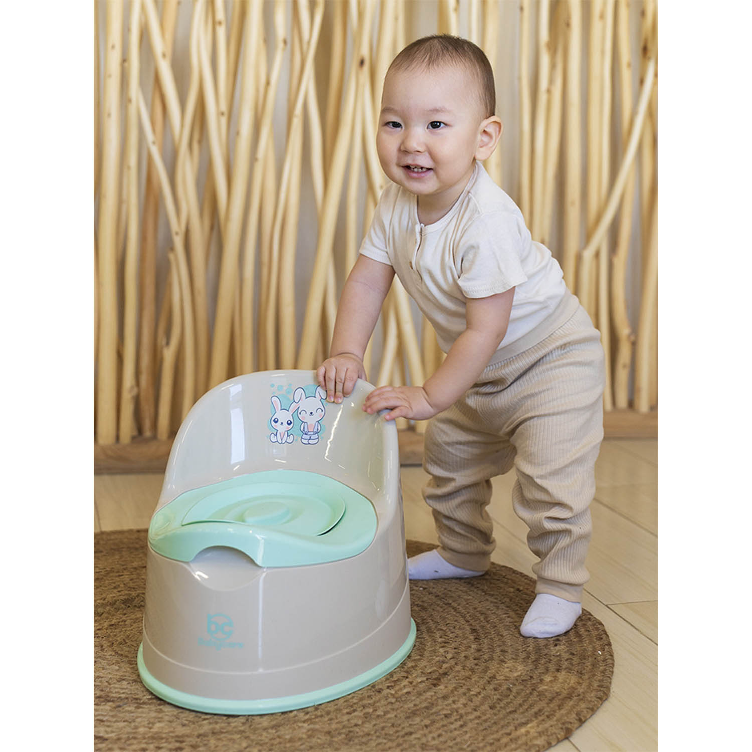 Горшок детский BabyCare Bunny белый-сиреневый - фото 11