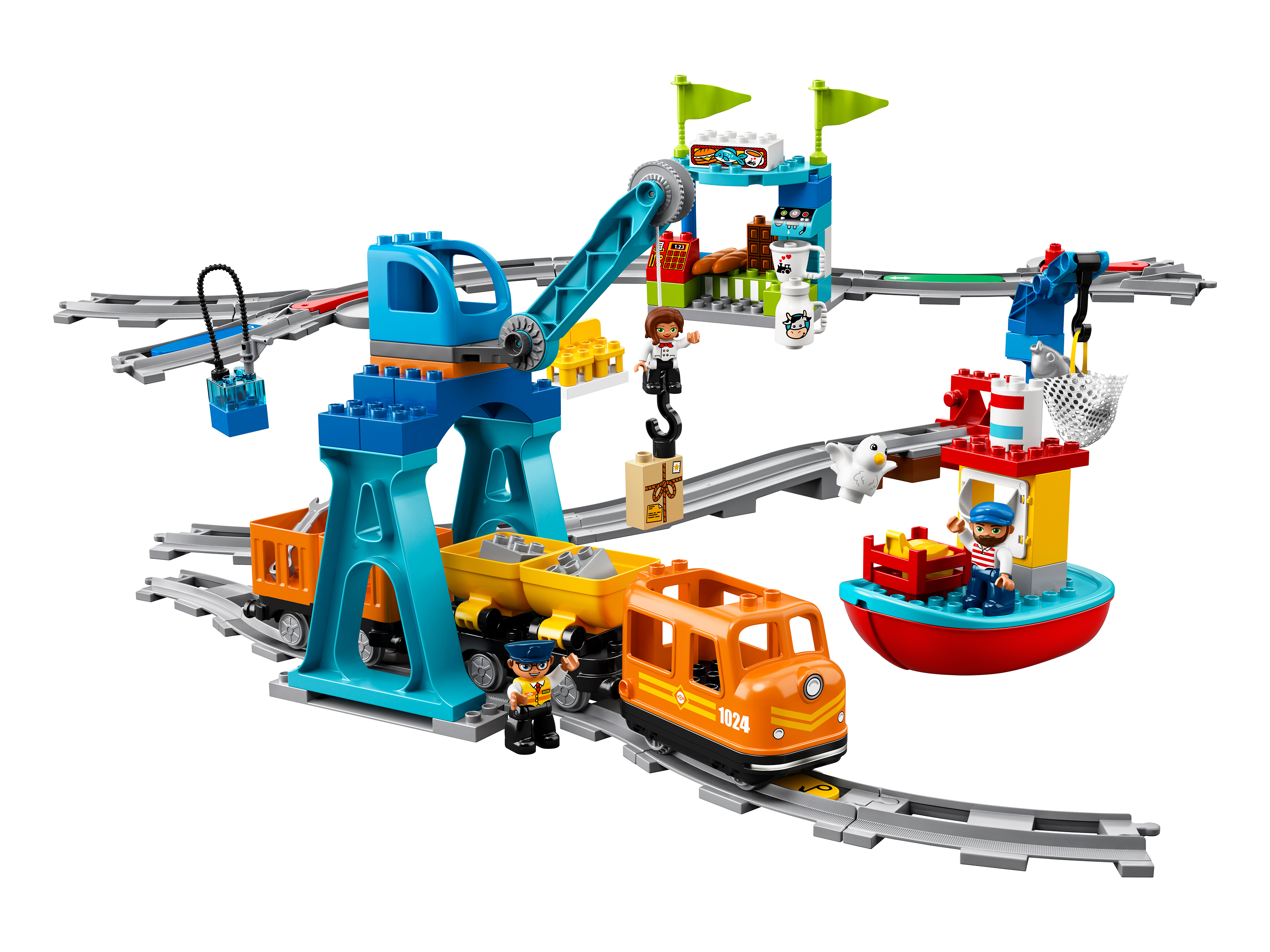 Конструктор LEGO DUPLO Грузовой поезд блочный - фото 2