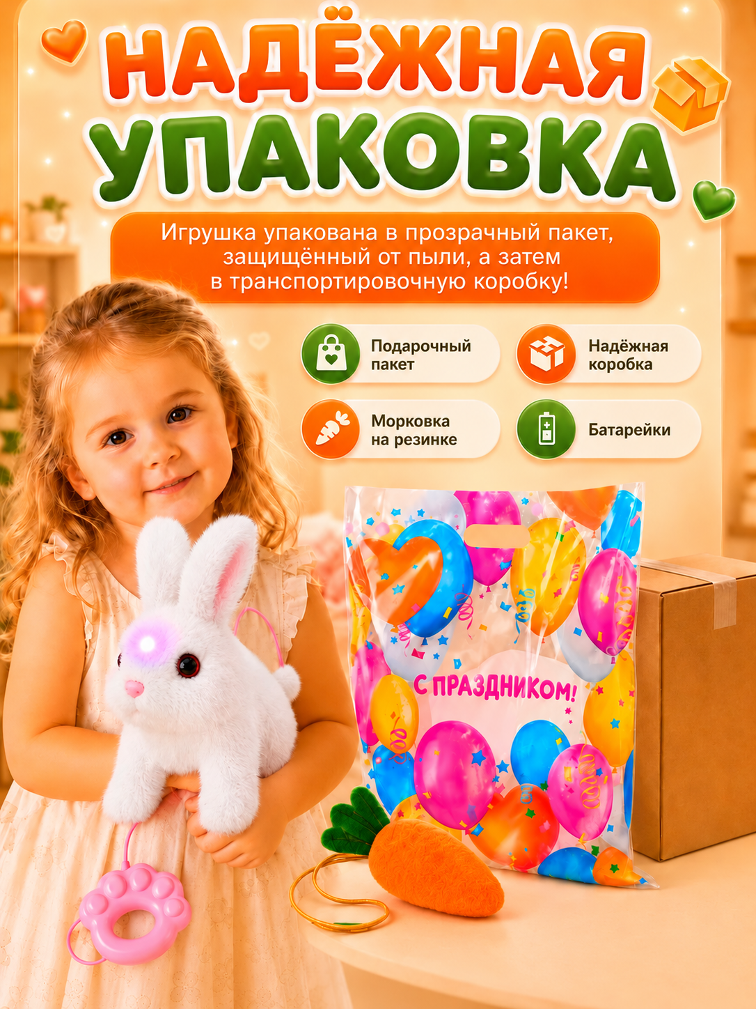 Мягкая игрушка FAVORITSTAR DESIGN Зайчик - фото 4
