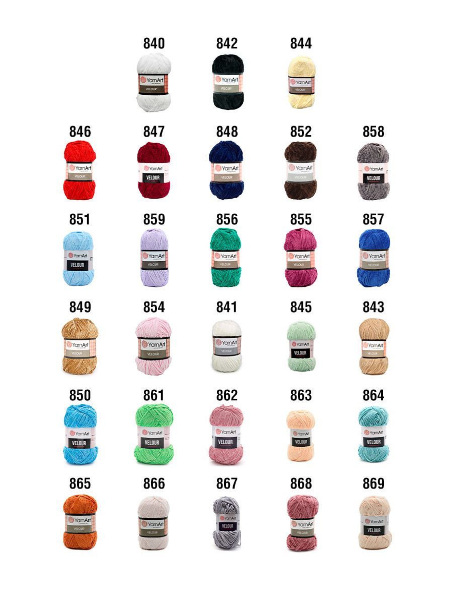 Пряжа для вязания YarnArt Velour 100 г 170 м микрополиэстер мягкая велюровая 5 мотков 864 голубая бирюза - фото 2