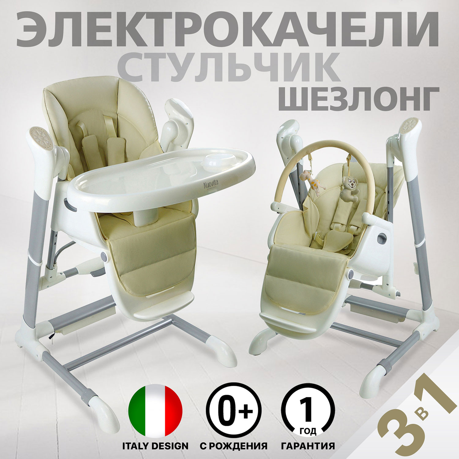 Стульчик для кормления Nuovita Unico трансформер - фото 3