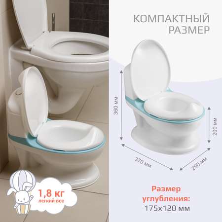 Горшок унитаз детский KidWick музыкальный Hippo голубой