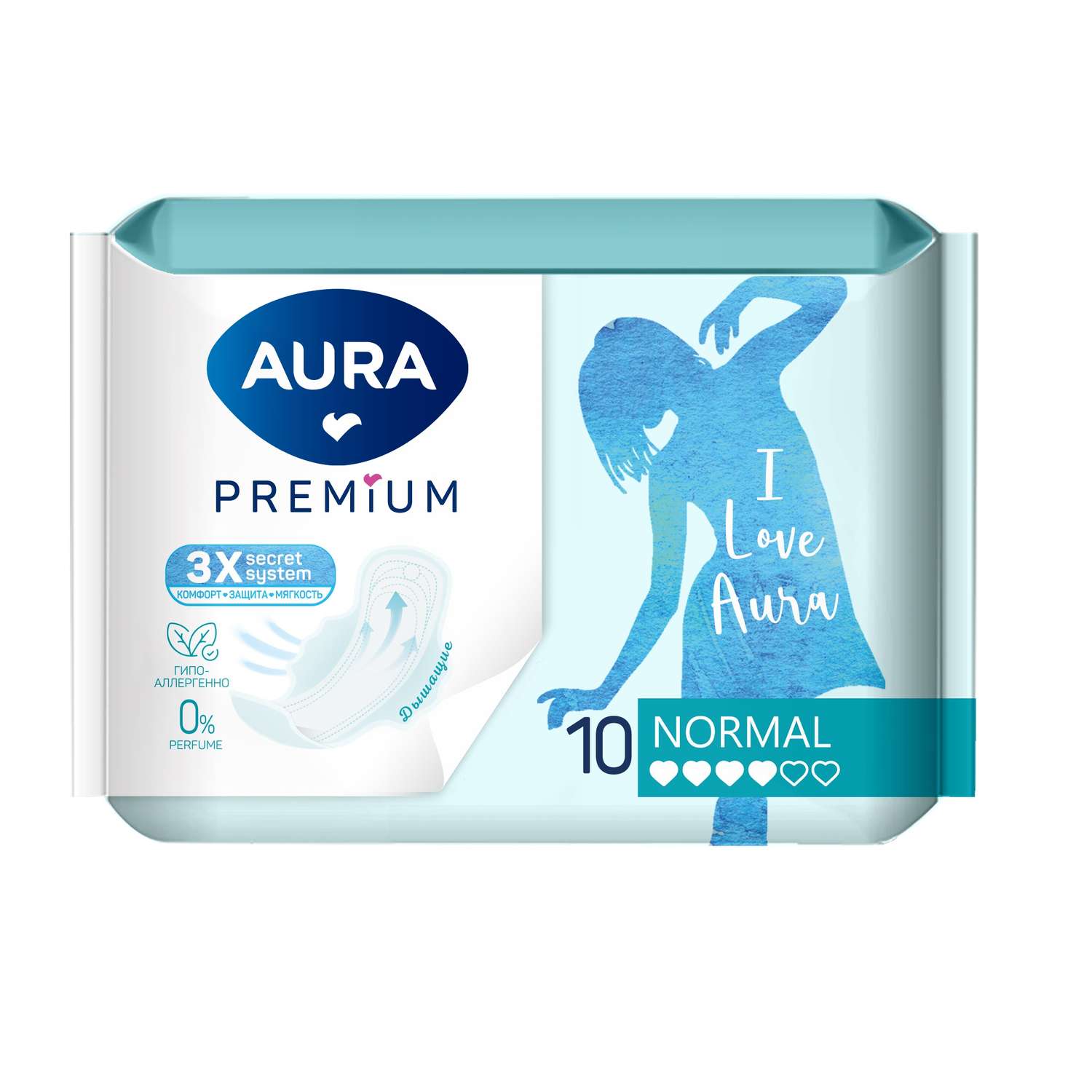 Прокладки женские гигиенические AURA Premium Normal 10шт - фото 1