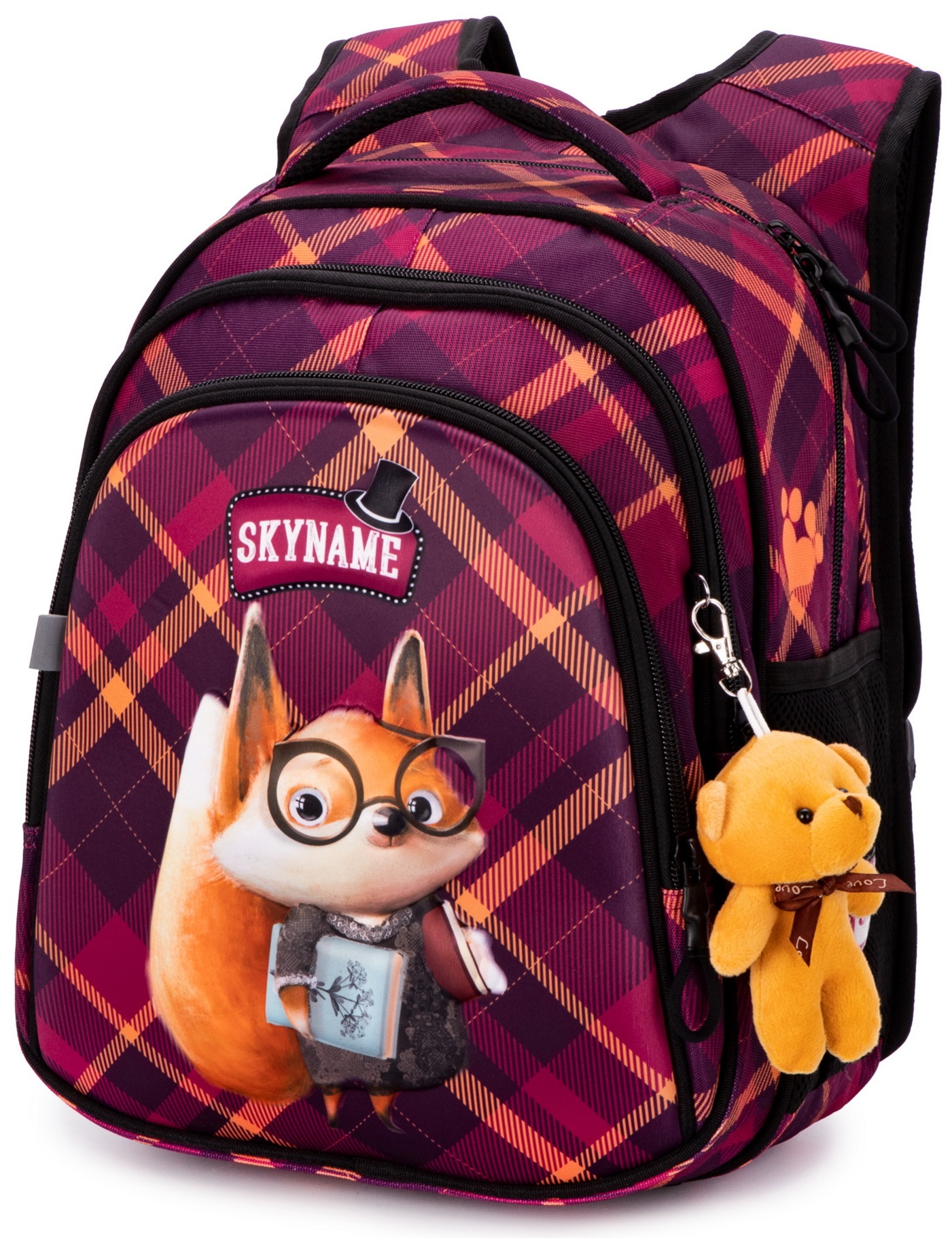 Рюкзак SkyName 17л анатомическая спинка+мишка - фото 1