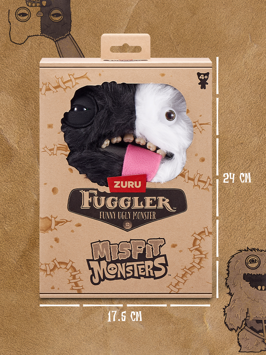 Мягкая игрушка FUGGLER Зубастик Половинки 24 см - фото 3