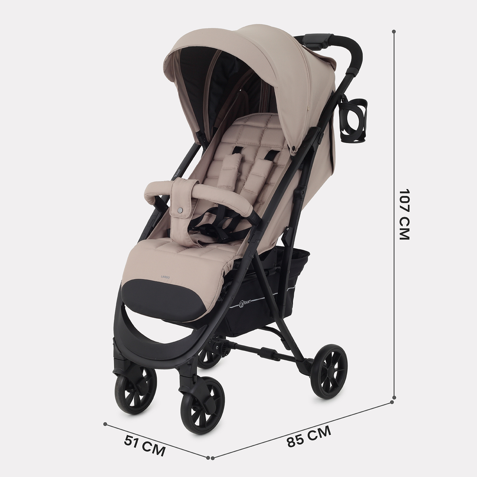 Коляска прогулочная Rant коричневый - фото 3