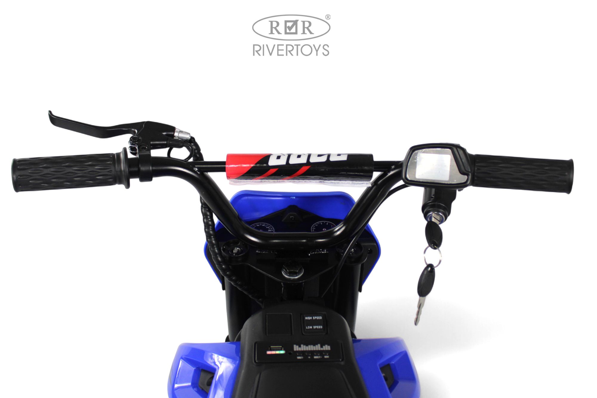 Электромотоцикл RIVERTOYS E777KX-MOTO-BLUE - фото 13