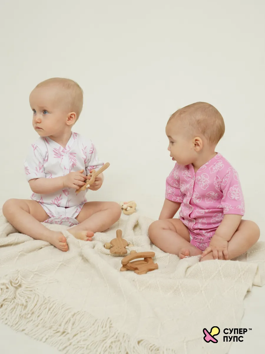 Боди 3 шт Супер Пупс нбр/3пр/бд/коррук/SK23розовыйлисточкиветочки - фото 9