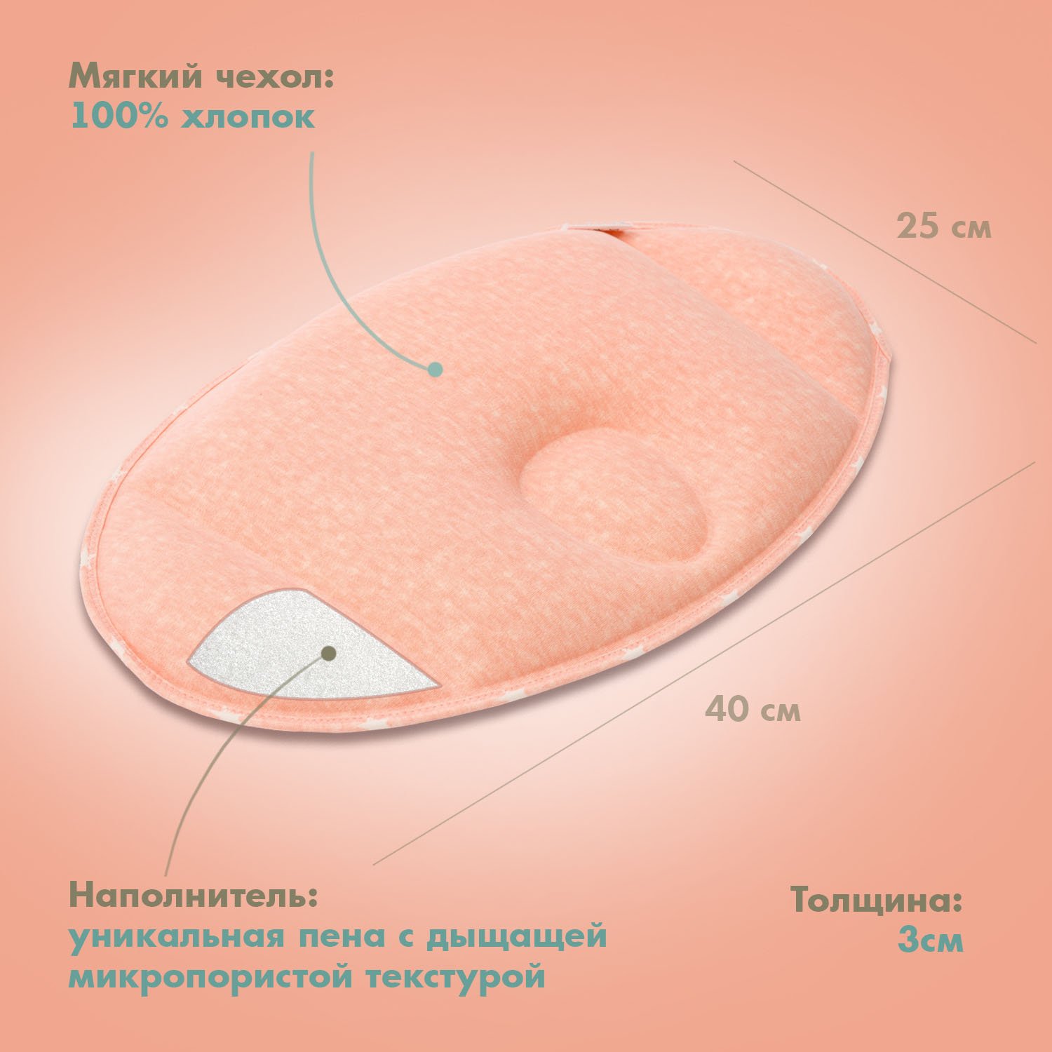Подушка анатомическая Nuovita 25 x 40 см - фото 5
