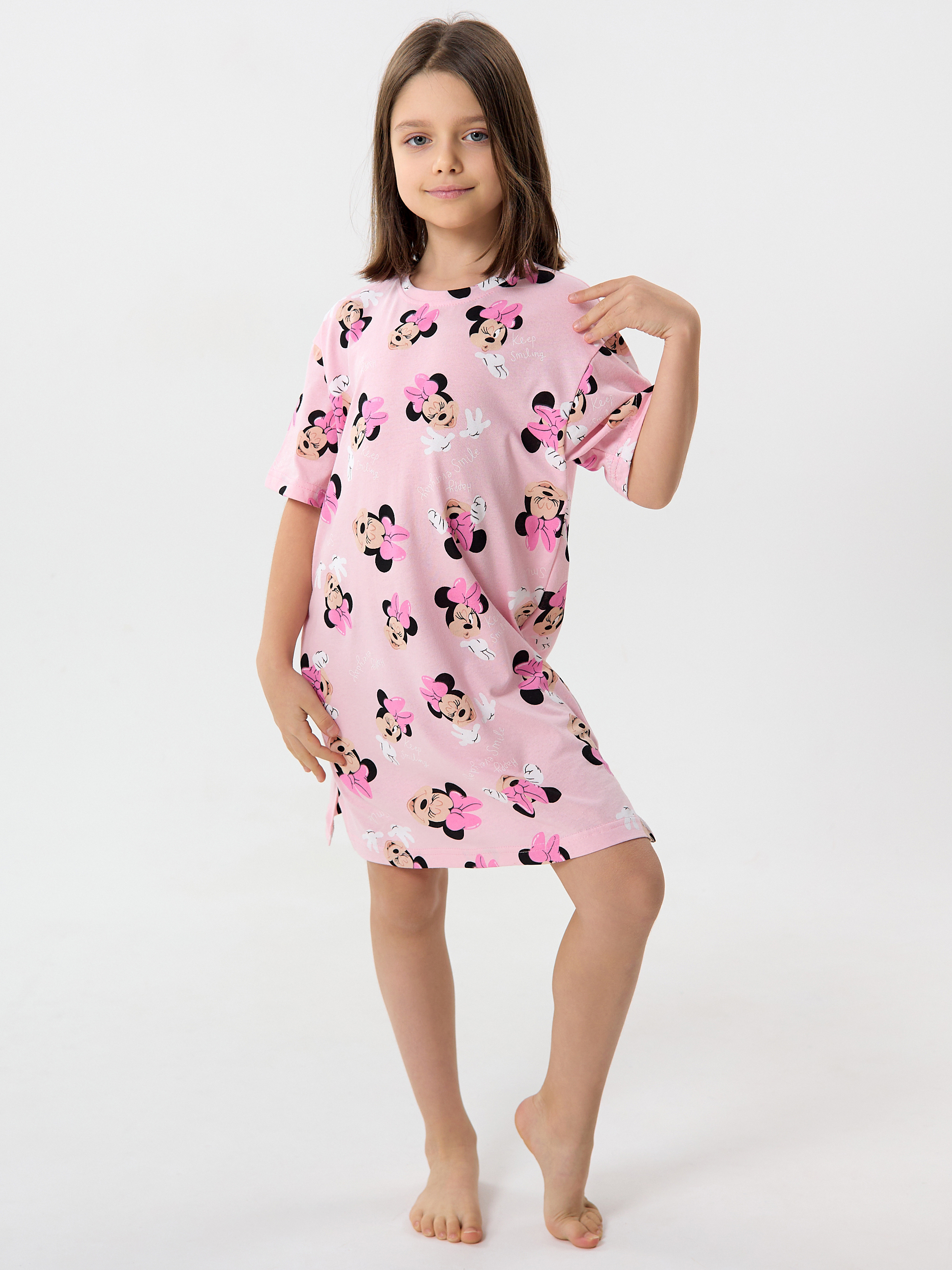 Сорочка ночная YAXX 003--Туника микки/розовый (К) - фото 4