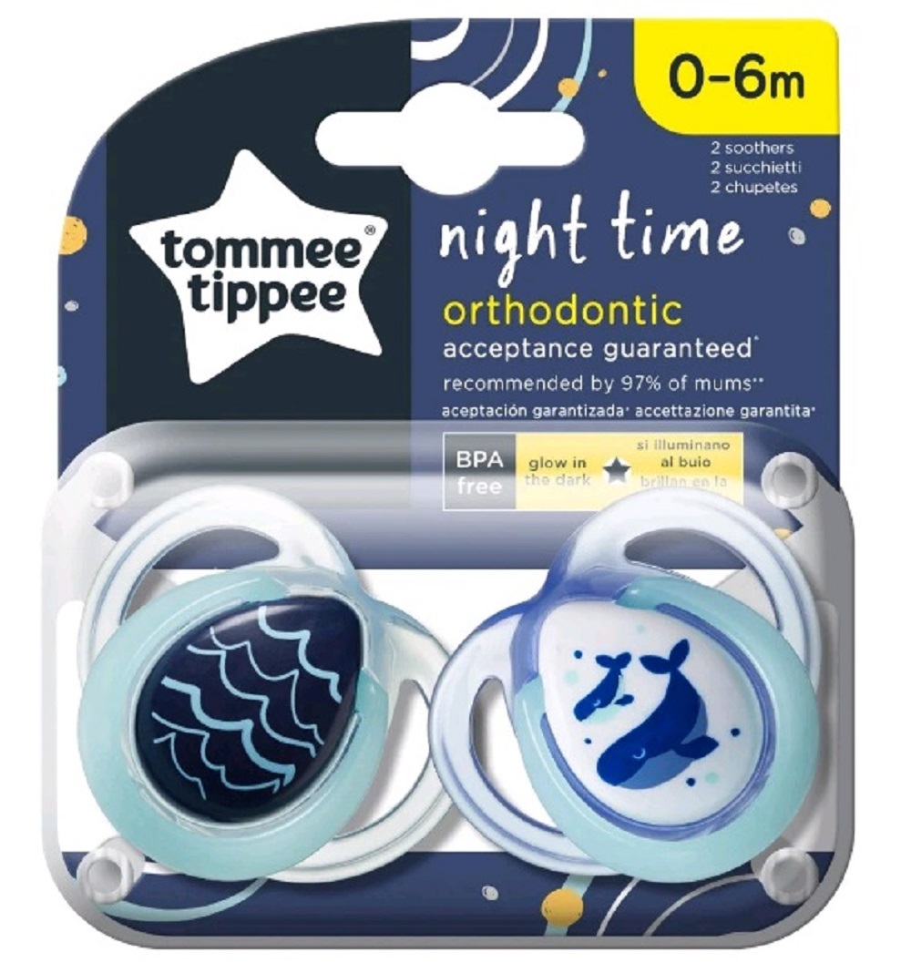 Пустышка Tommee tippee силикон от 0 мес. 2 шт. - фото 1