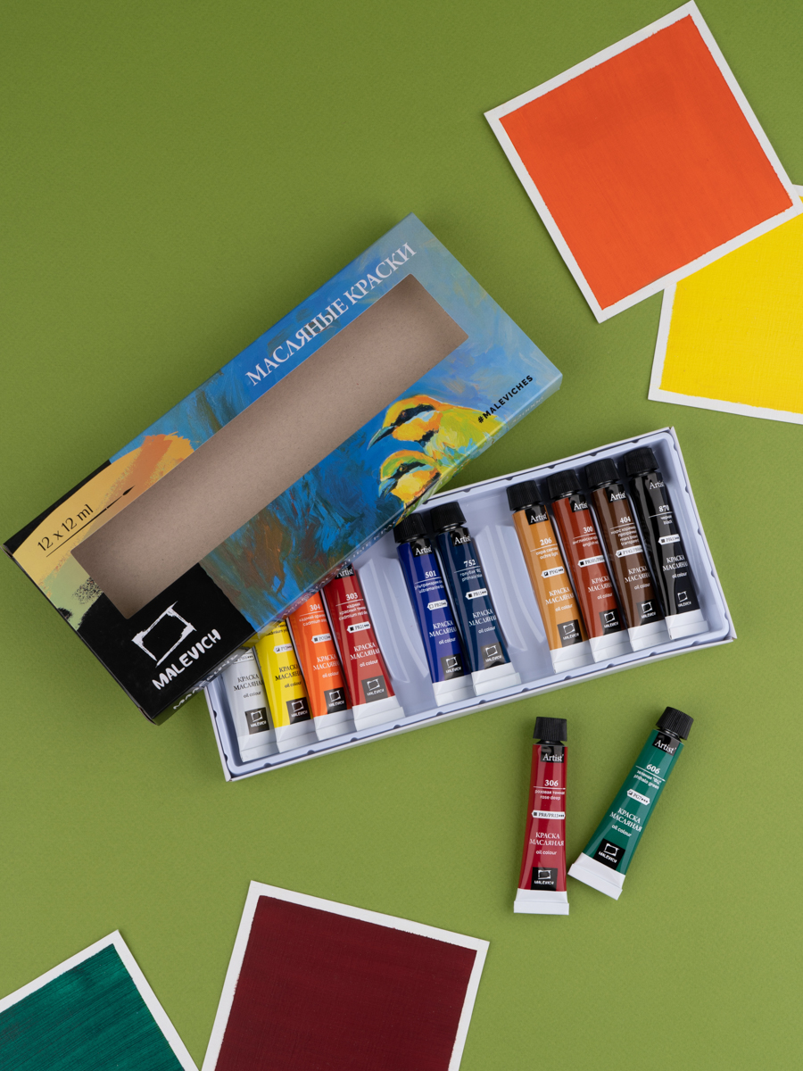 Краски масляные Малевичъ 12 цв. - фото 3