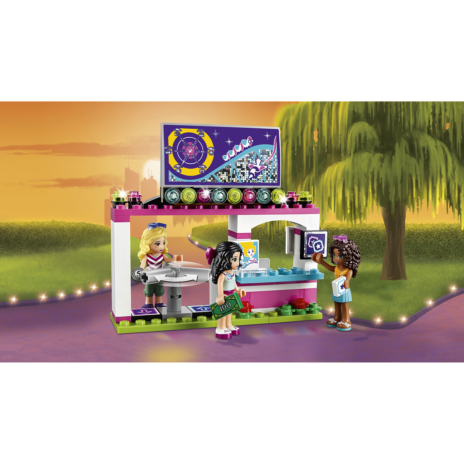 Конструктор LEGO Friends Американские горки блочный - фото 6