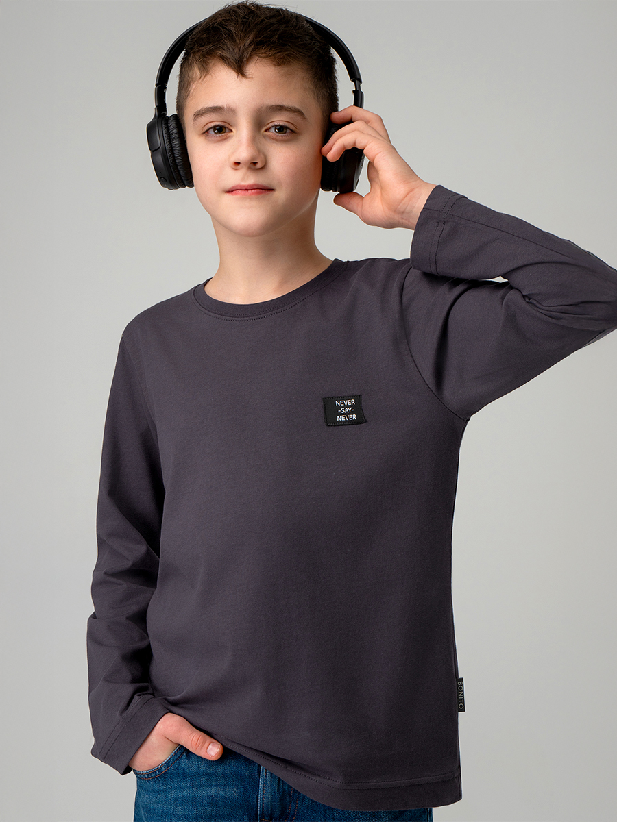 Лонгслив BONITO KIDS SS6096графитовый - фото 2