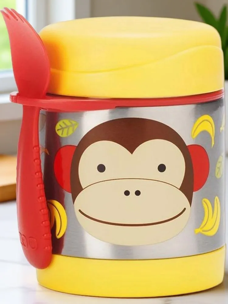 Термос Skip Hop со столовым прибором Обезьяна Маршалл - фото 1