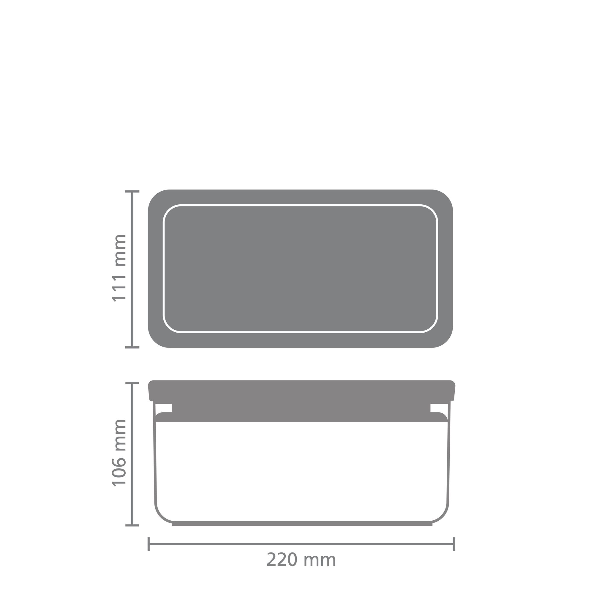 Контейнер модульный Brabantia Tasty+ 1,5л темно-серый 229923 - фото 7