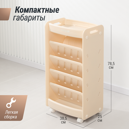 Стеллаж для книг UNIX Kids Storagebox 5 levels Camel
