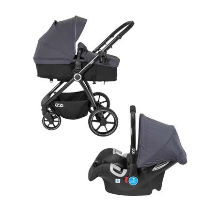 Коляска 3в1 iZZi Graphite/Black серый