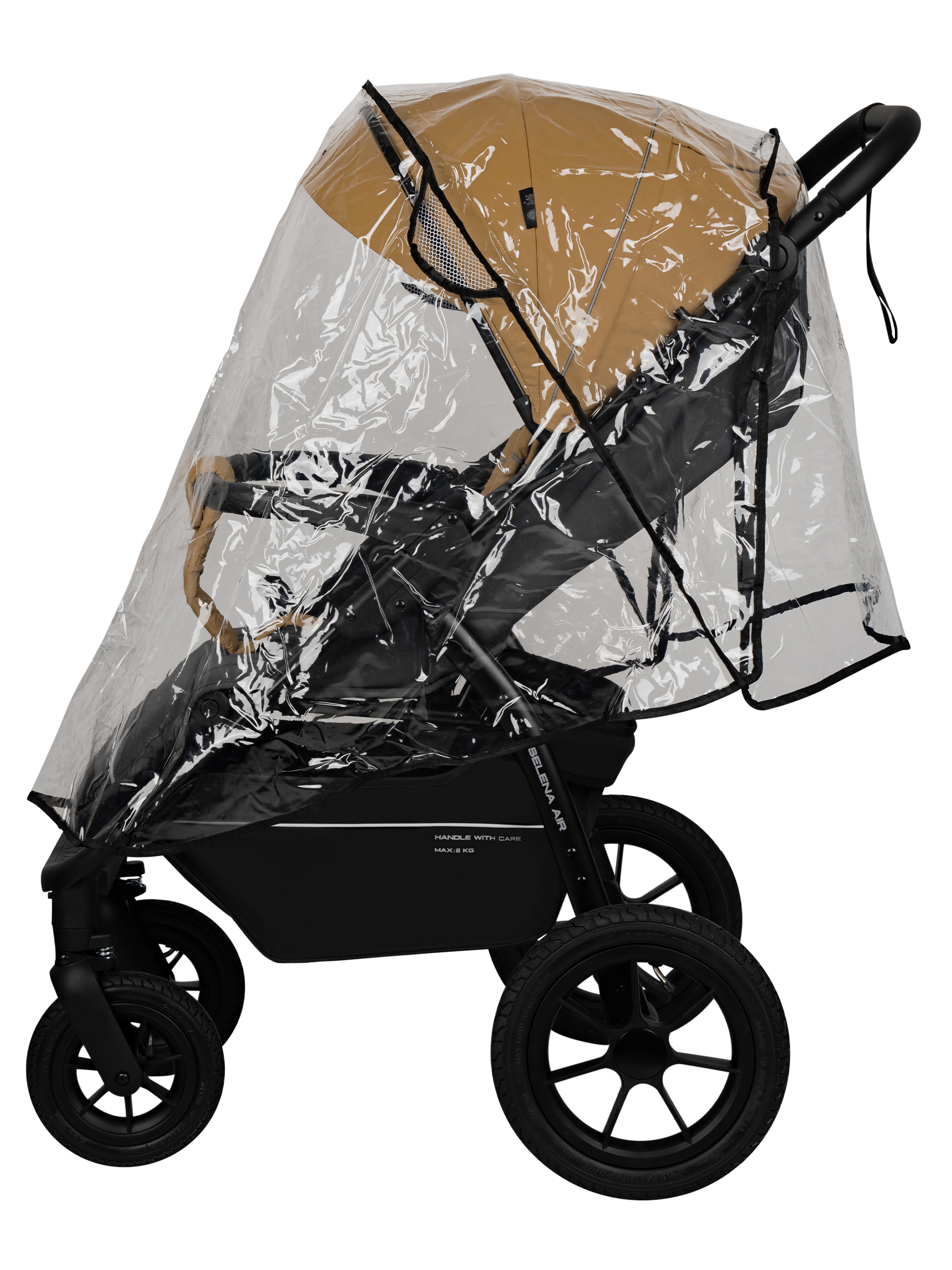 Коляска прогулочная JOVOLA Selena Air new бежевый-серый - фото 11
