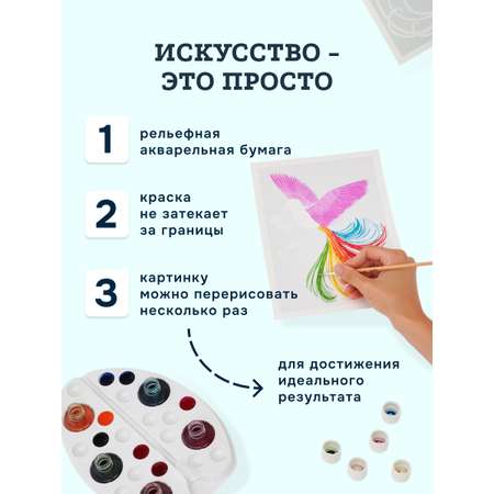 Набор для рисования SentoSphere Райские птицы акварель