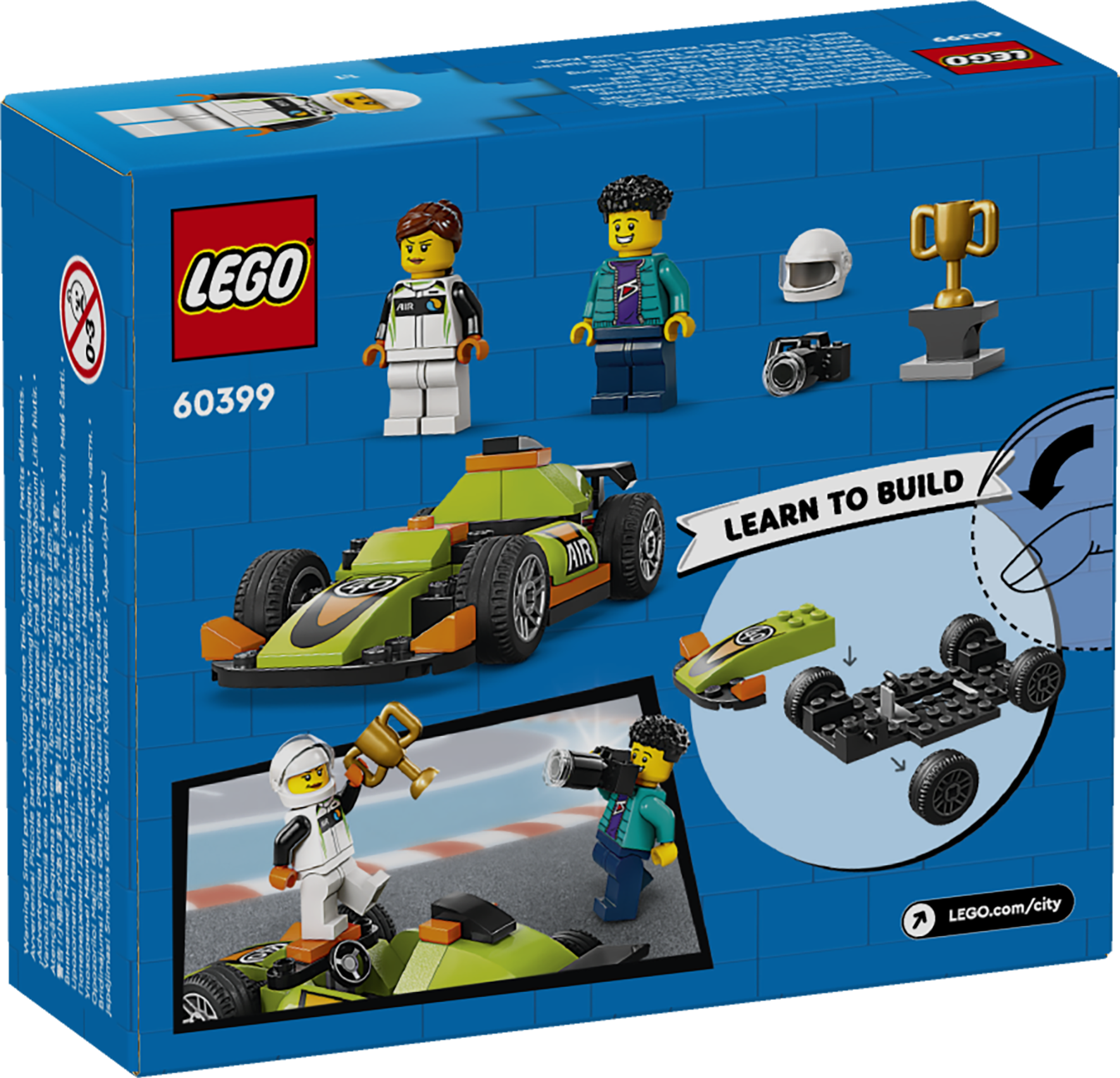 Конструктор LEGO City Зеленый Гоночный автомобиль 56 дет. - фото 5