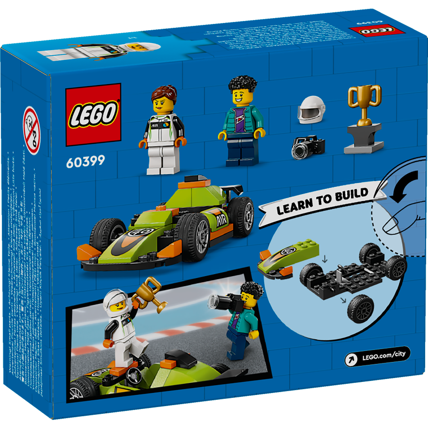 Конструктор LEGO City Зеленый Гоночный автомобиль 56 дет. - фото 5