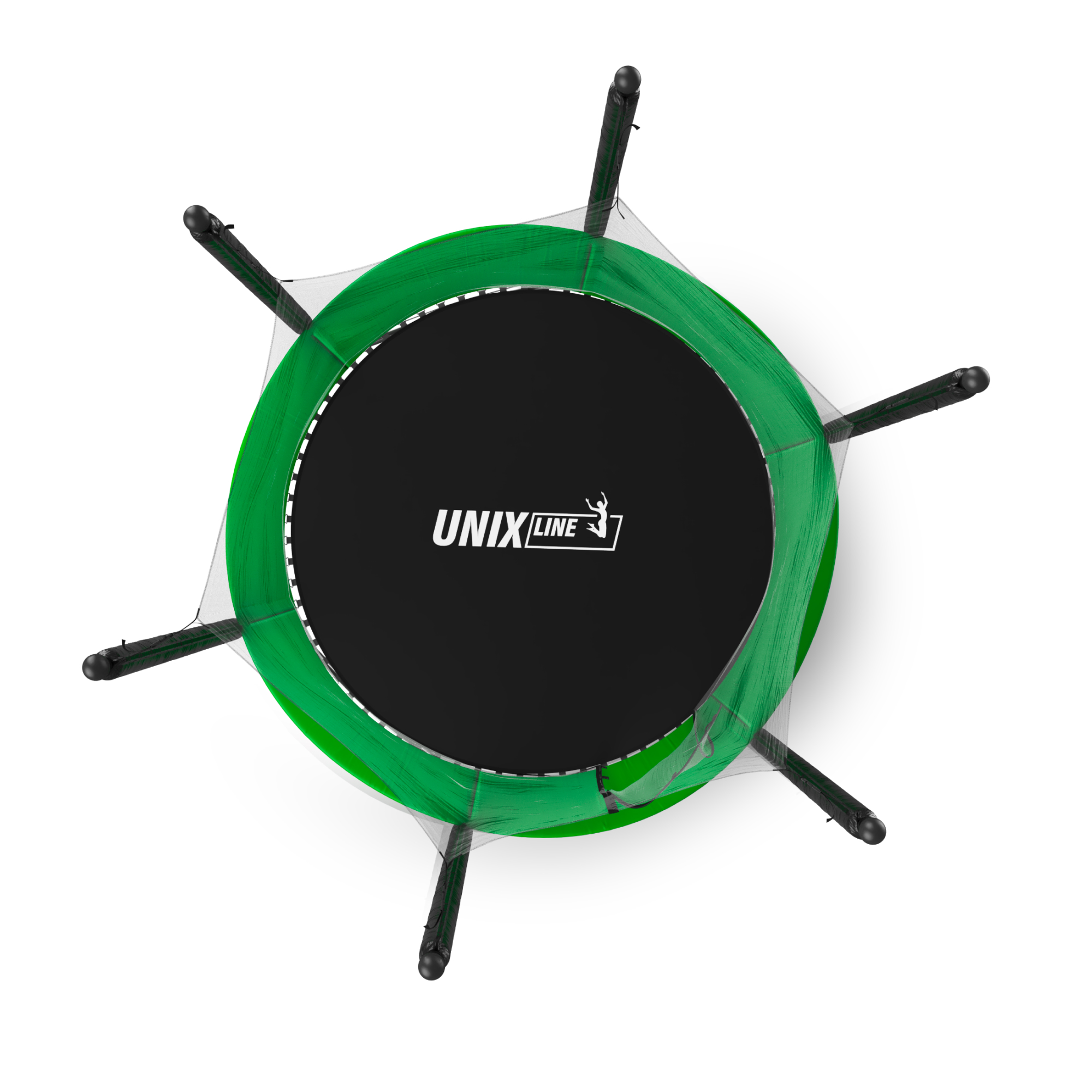 Батут каркасный Simple 6 ft UNIX line Green с внутренней защитной сеткой общий диаметр 183 см до 100 кг - фото 19