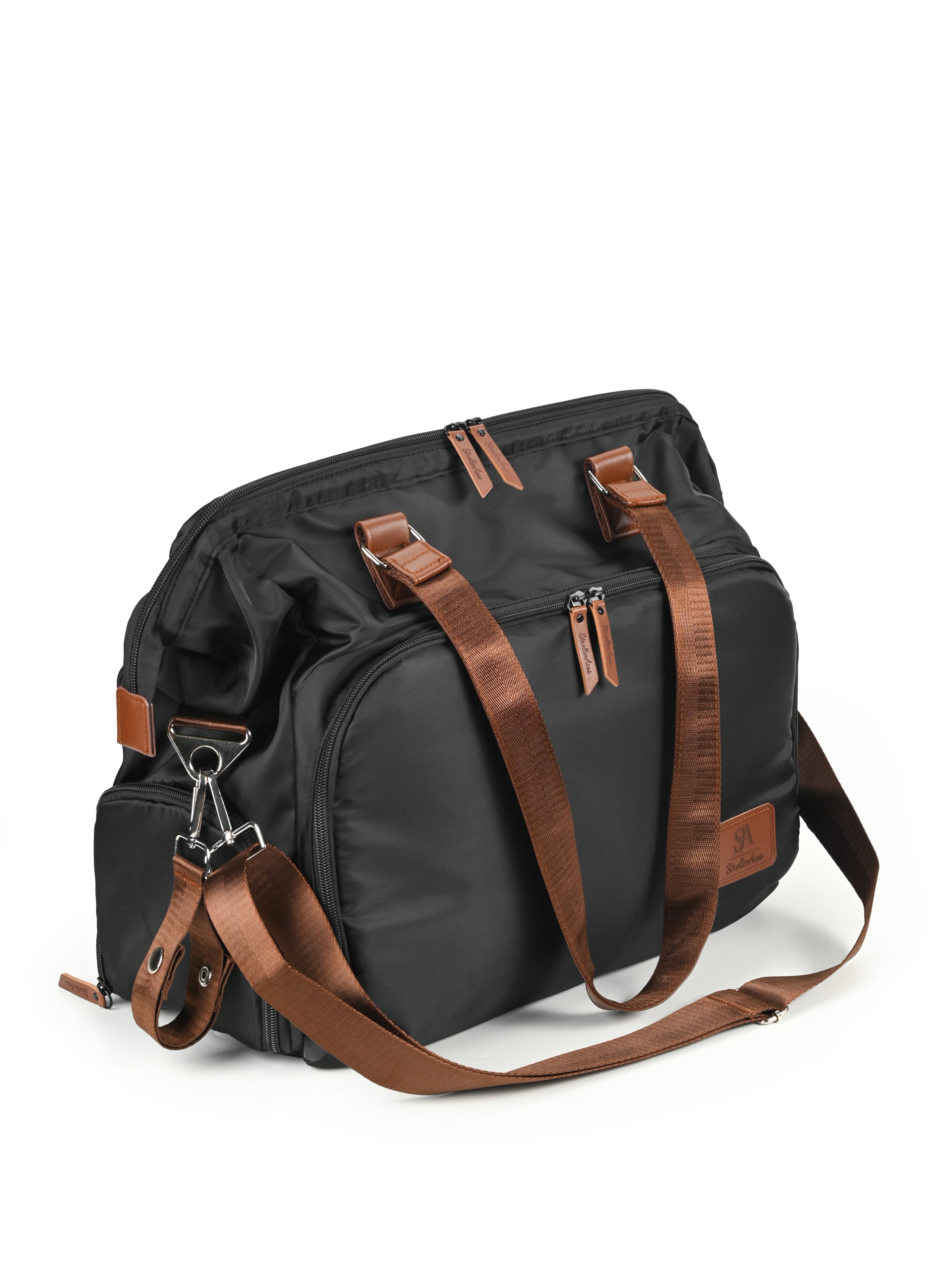 Сумка на ручку коляски StrollerAcss Сумка для мамы и малыша SA1/Черный - фото 22