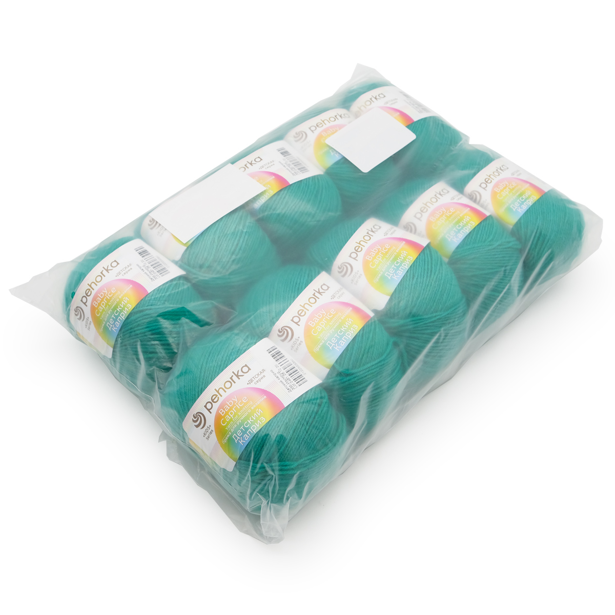 Пряжа для вязания Пехорка детский каприз 50 гр 225 м мериносовая шерсть фибра согревающая 335 изумруд 10 мотков - фото 3