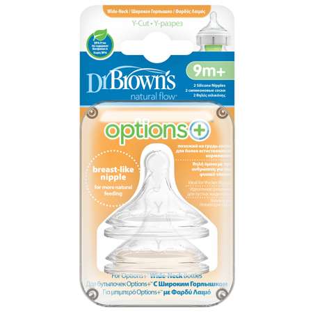 Соска Dr Browns силикон (для густых жидкостей) 2 шт.