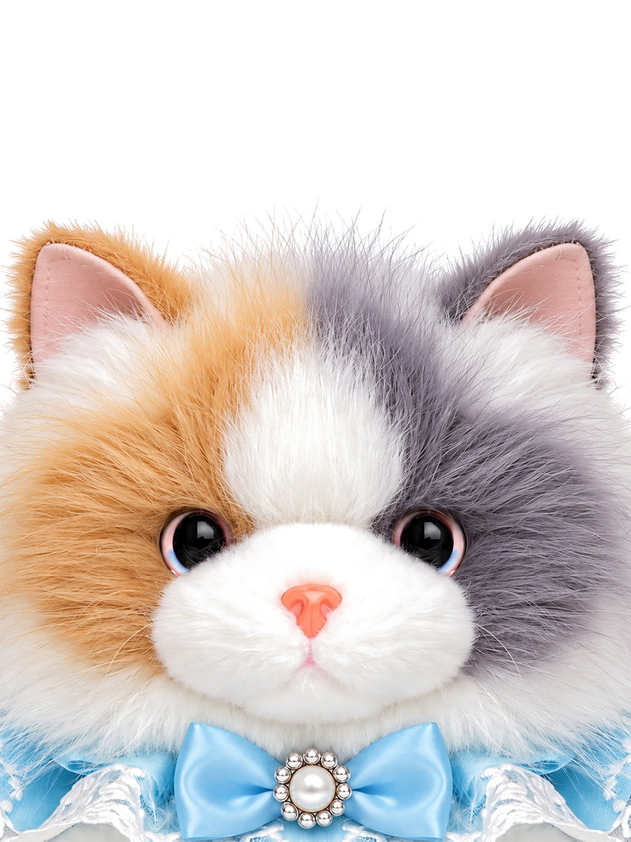 Мягкая игрушка Maxitoys кошечка Трехцветная 43 см - фото 3