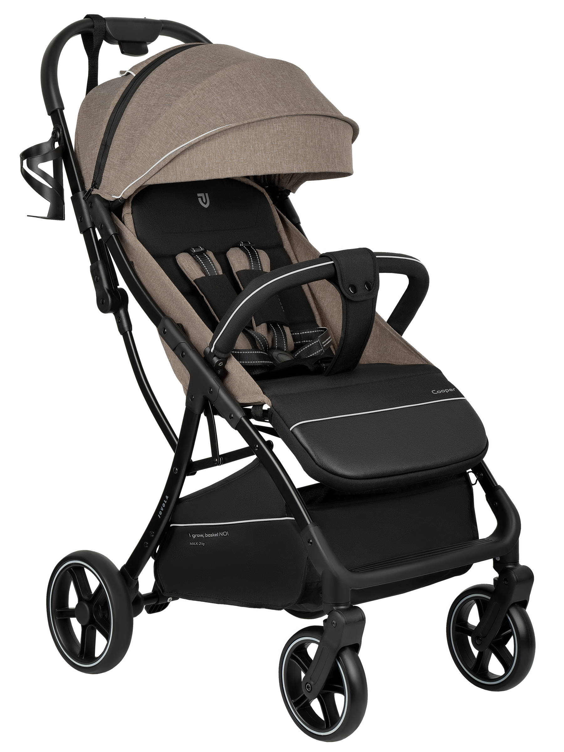 Коляска прогулочная JOVOLA Cooper темно-бежевый - фото 14