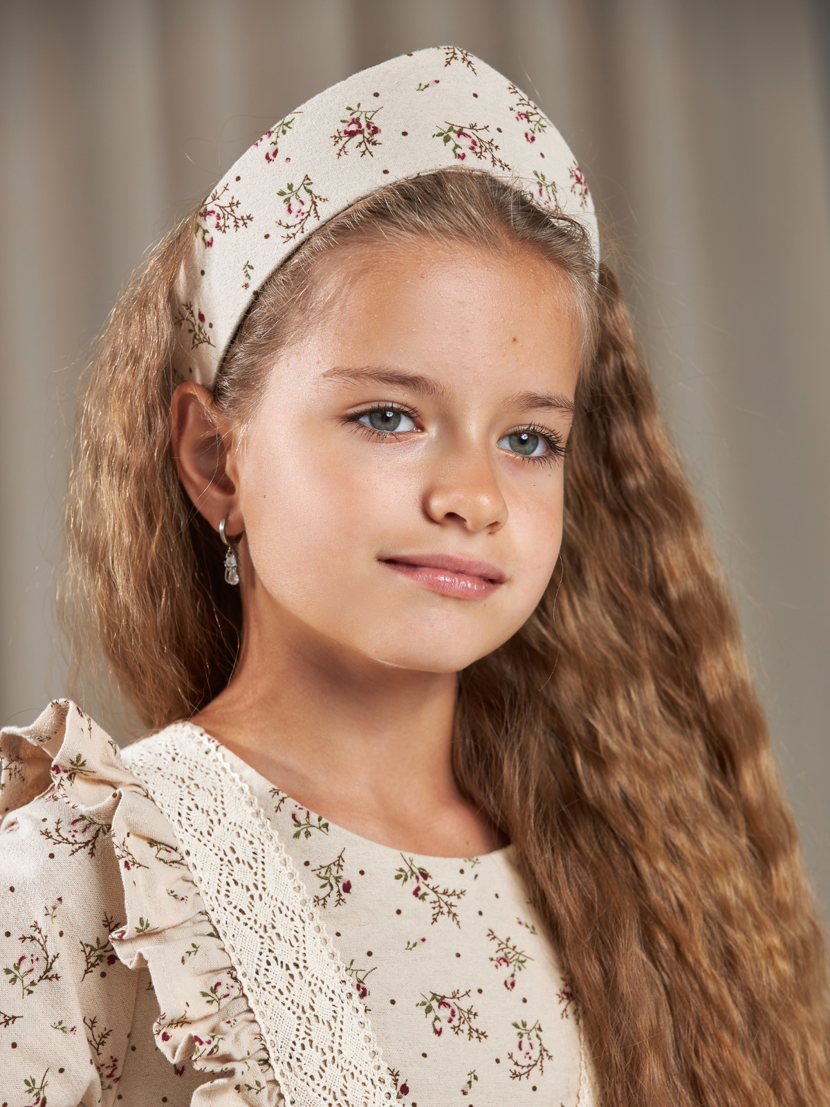 Платье MOUN платье_фланель/кружево_букет/беж - фото 21