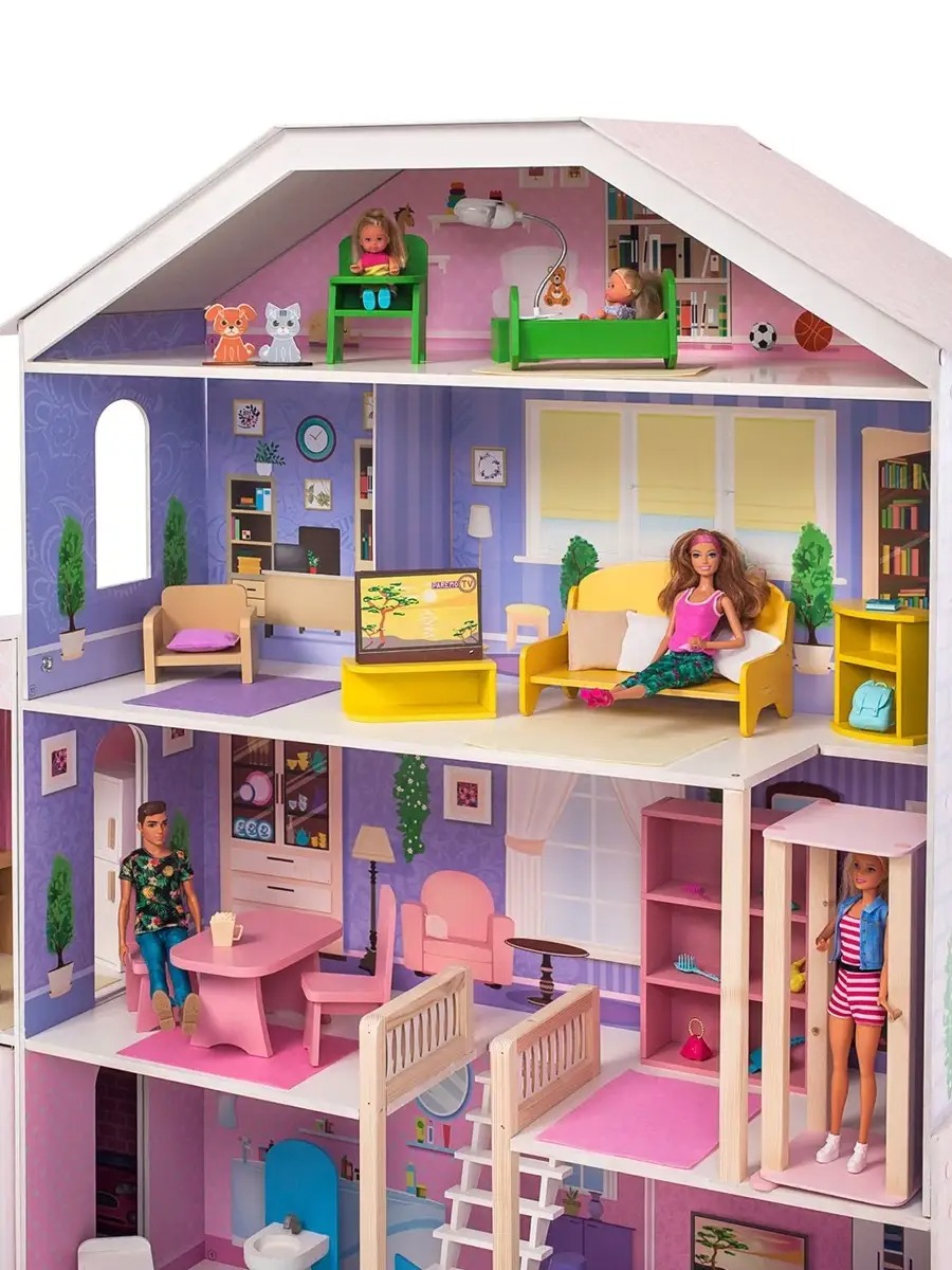 Домик для кукол PAREMO 135 см с мебелью PD316-03 - фото 8