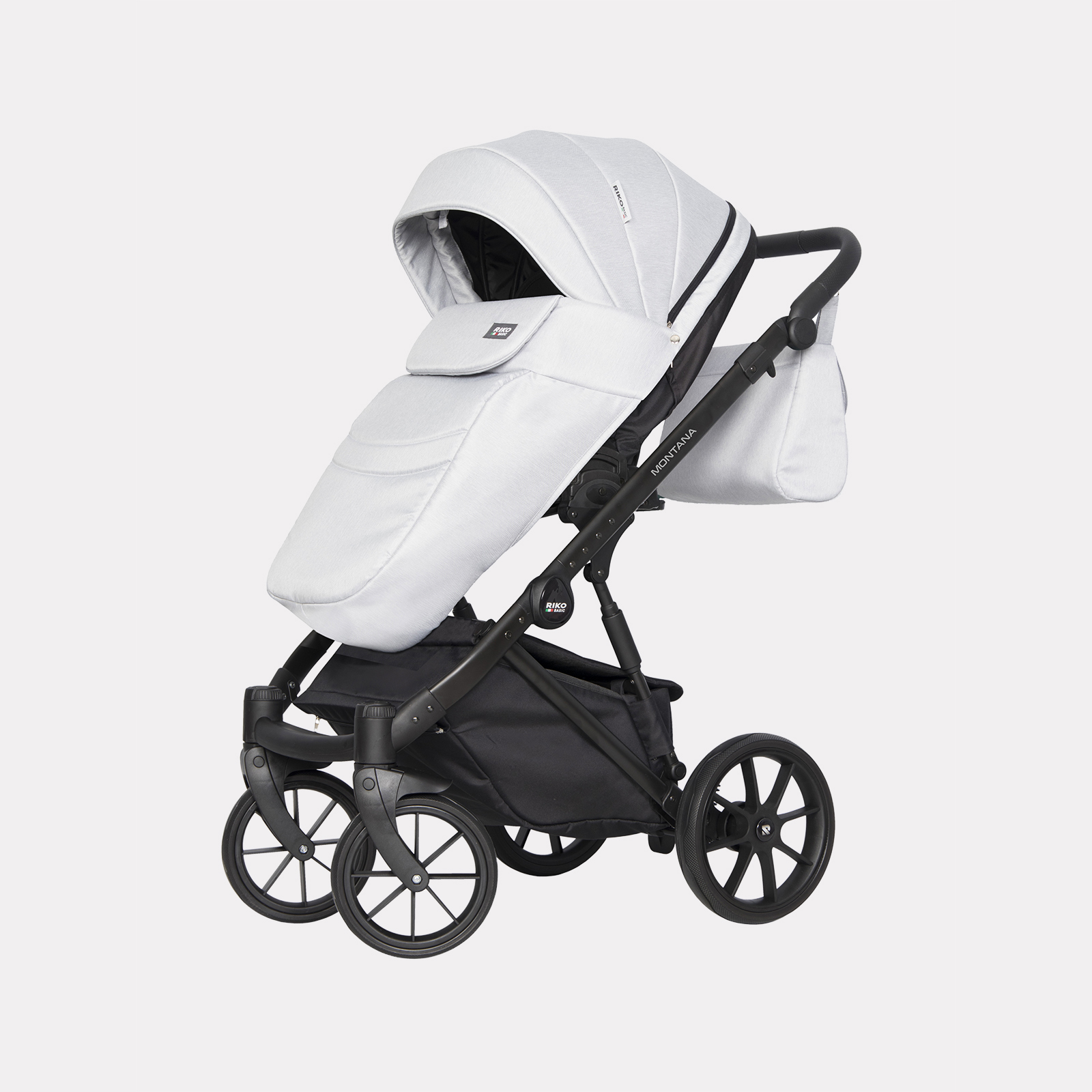 Коляска 3в1 Riko Basic Montana серый - фото 3