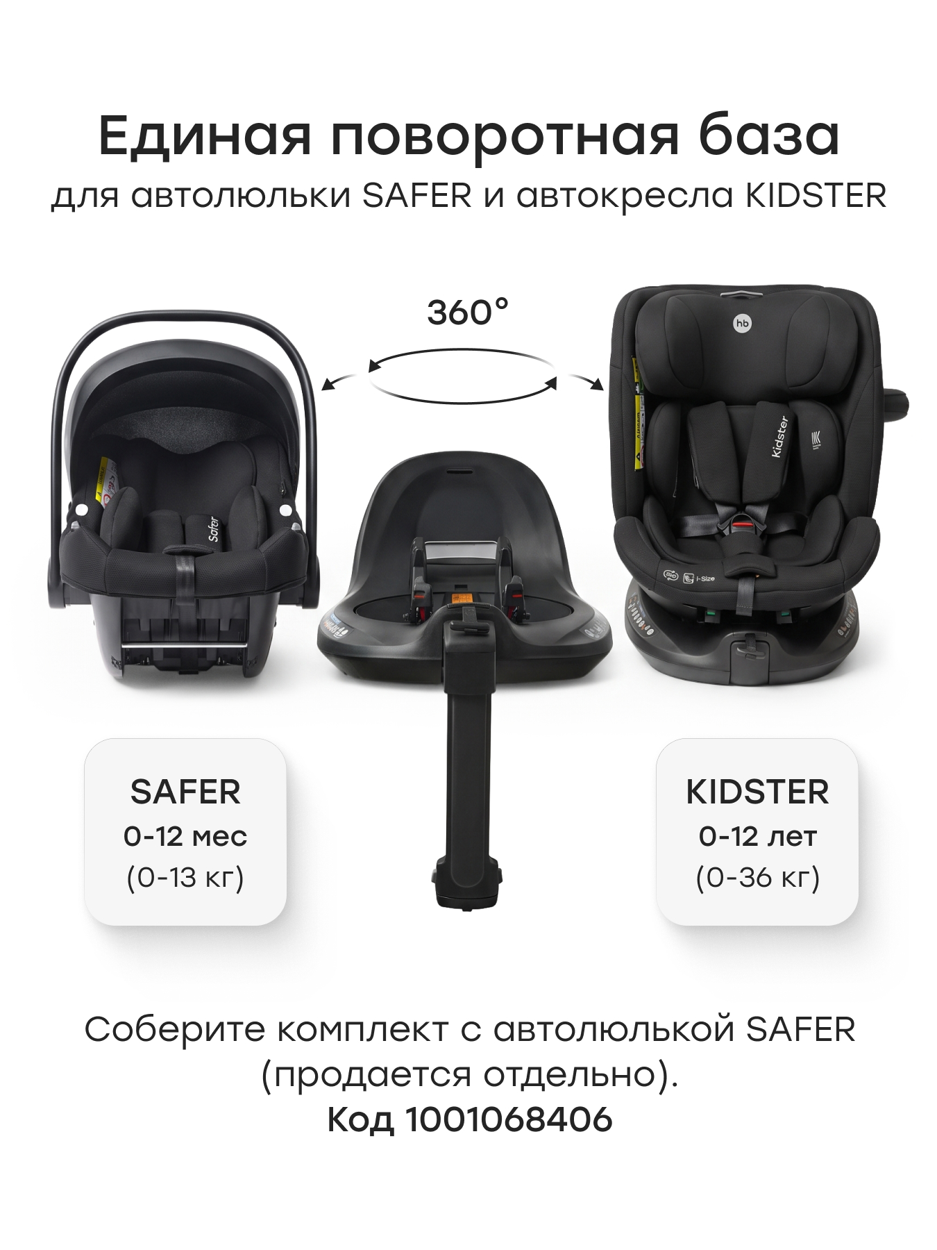 Автокресло Happy Baby KIDSTER Isofix 0+/1/2/3 (0-36 кг) черный - фото 3