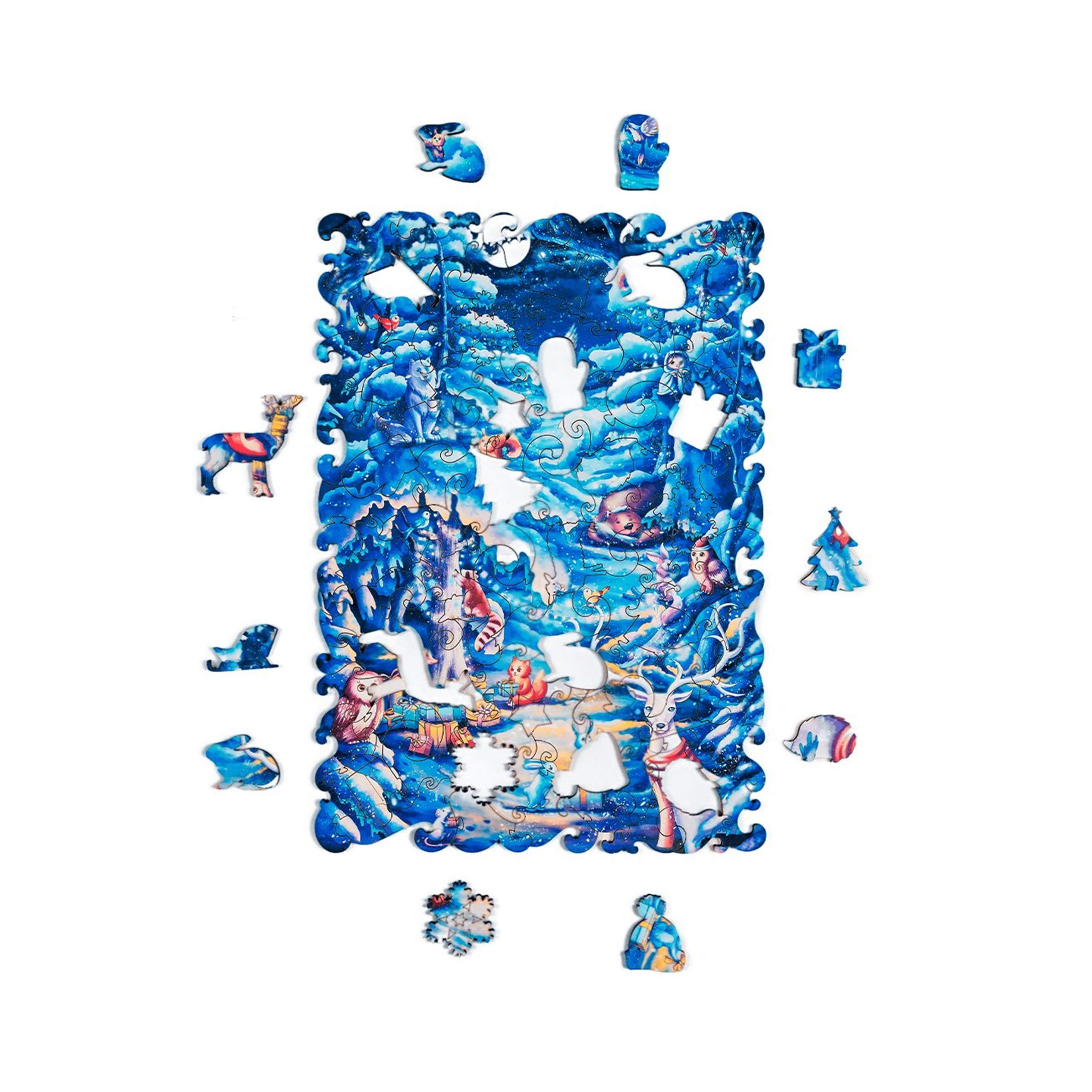 Пазл 1TOY Снежный лес деревянный - фото 2