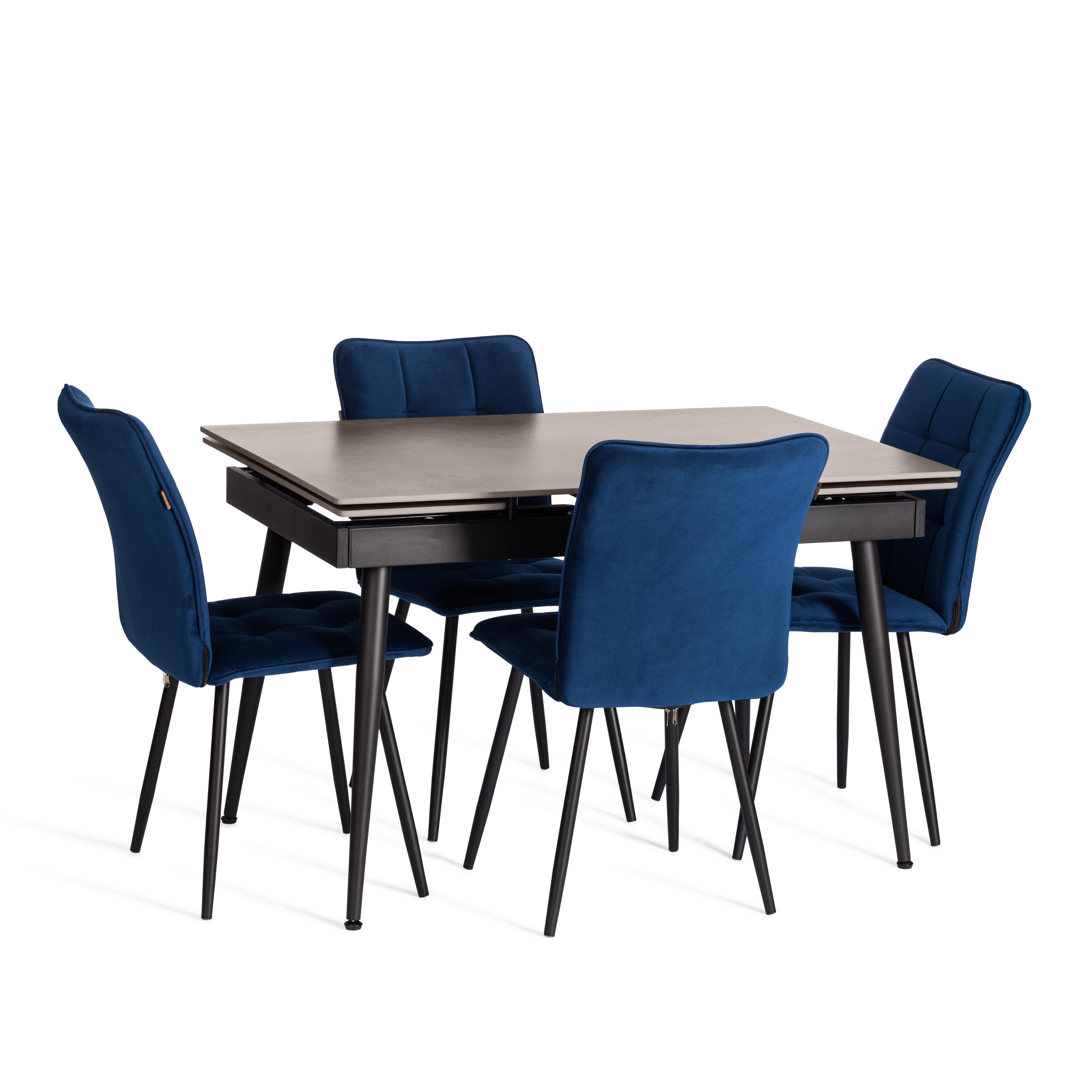 Стул TETCHAIR Medeo LT велюр, синий 2 шт. - фото 11