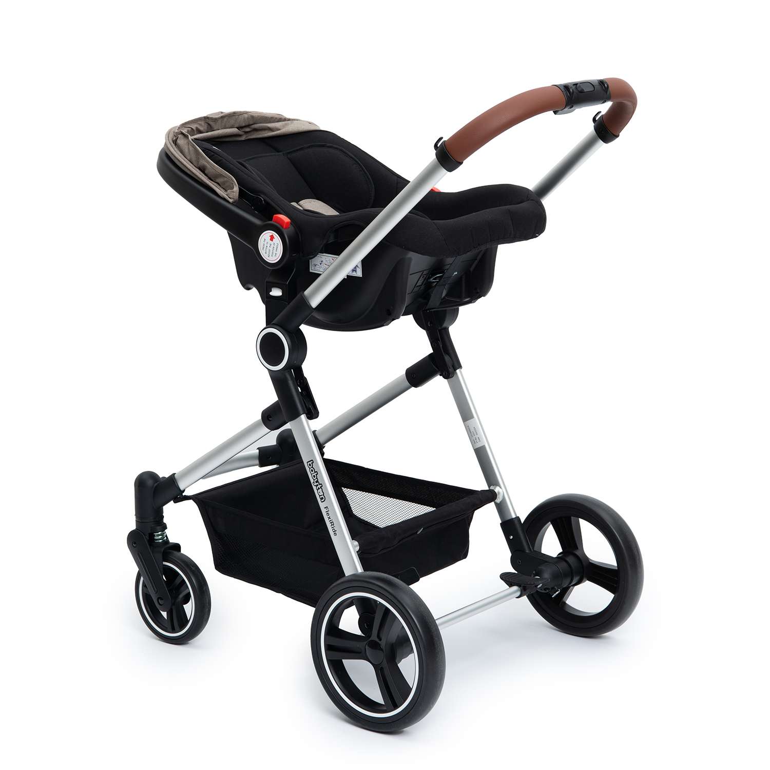 Коляска 3в1 Babyton Flexi Ride Black-Beige бежевый - фото 16