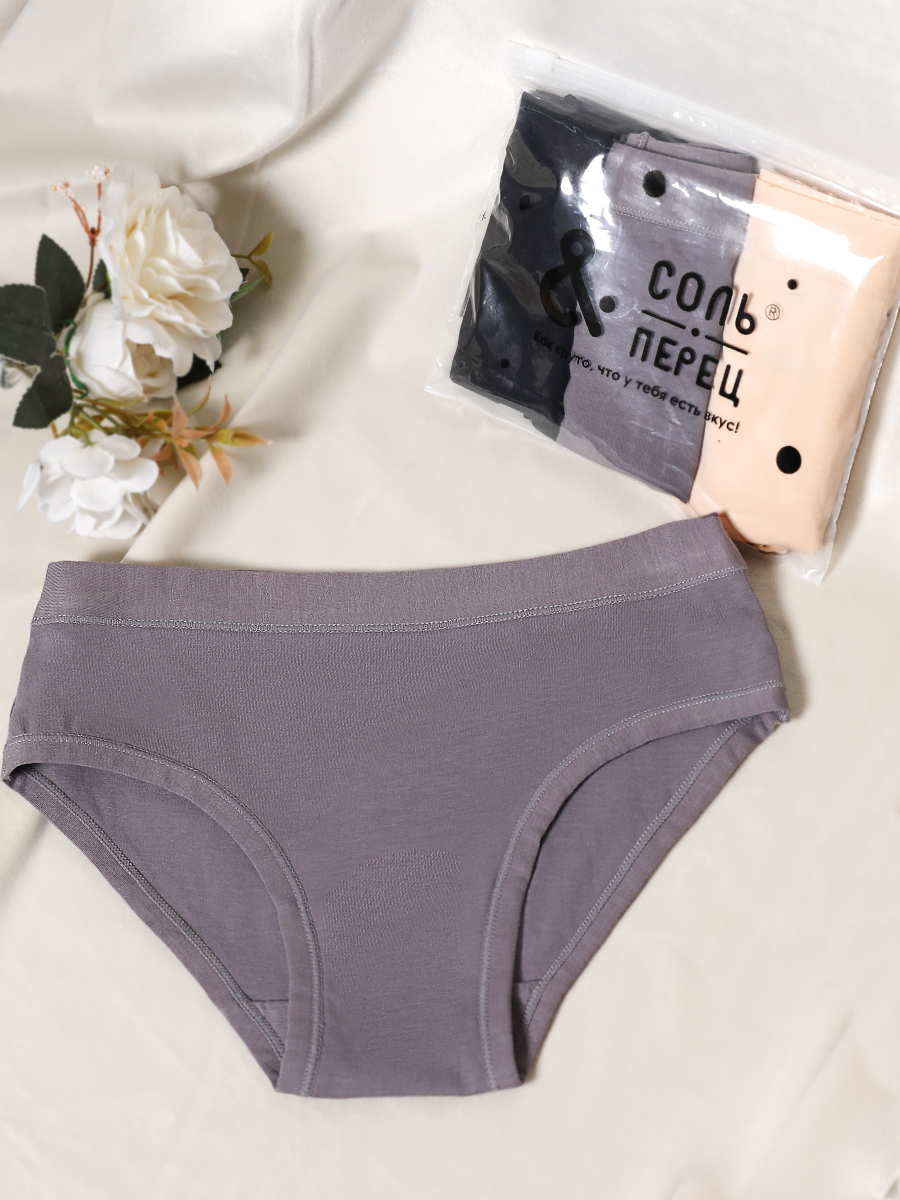 Трусы 3 шт Соль и Перец SP1193CH/беж/серый/черн - фото 1