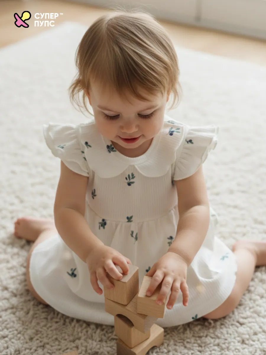 Боди-платье Супер Пупс бд/платье/2крыл/оливка - фото 12